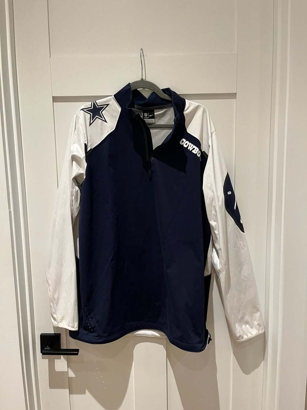 Nike NFL On-Field Apparel Dallas Cowboys Sideline Coach Quarter-Zip Pullover Win